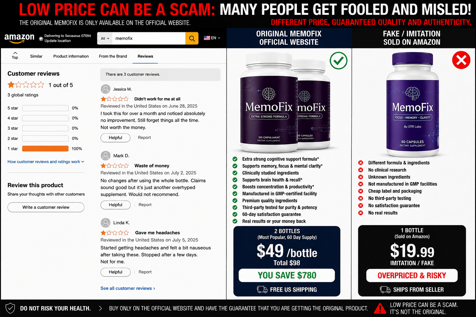 MemoFix complaints and negative reviews